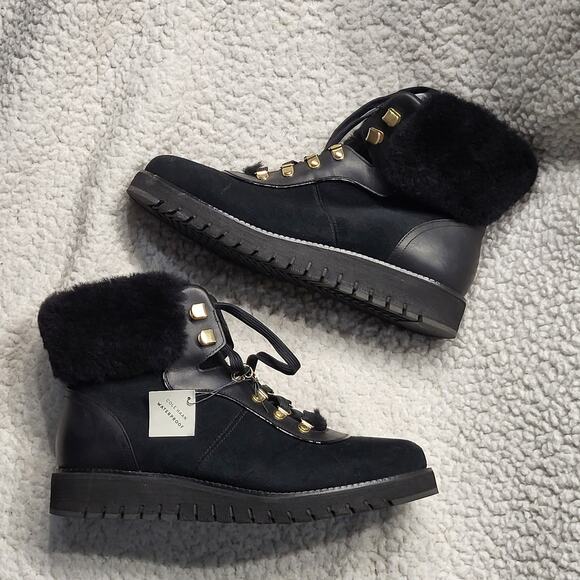 NEW Cole Haan Zerogrand Explore Upstate Hiker Waterproof Leather Booties sz 8.5 - Picture 2 of 9